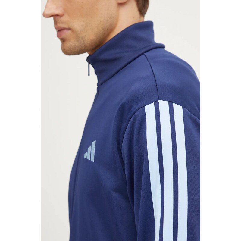adidas trening 3S FT TT TS bărbați, culoarea bleumarin, JI8873