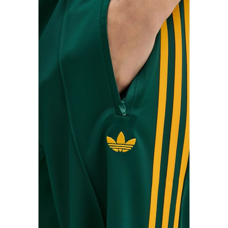 adidas Originals pantaloni de trening Firebird culoarea verde, cu imprimeu, JP2314