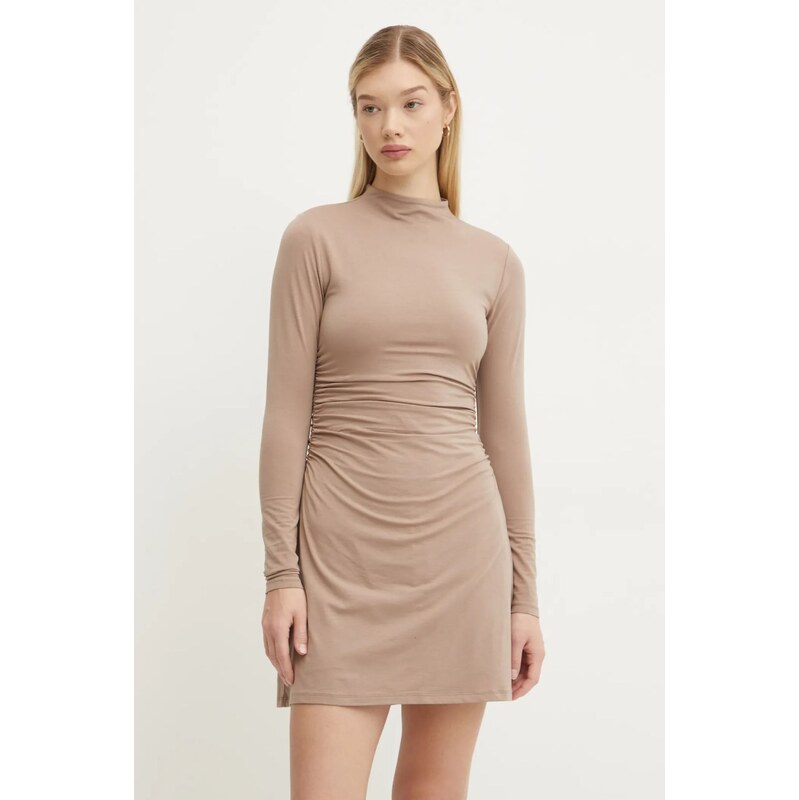 Abercrombie & Fitch rochie culoarea bej, mini, mulată, KI159-5142
