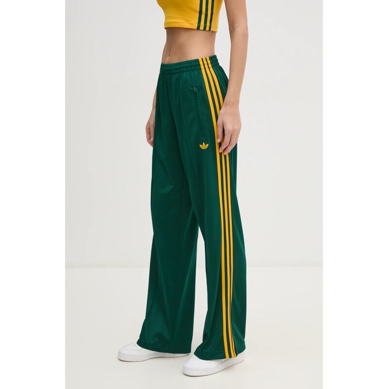 adidas Originals pantaloni de trening Firebird culoarea verde, cu imprimeu, JP2314