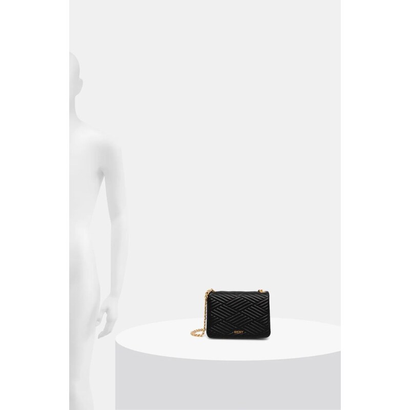 Dkny poseta de piele culoarea negru, R44EKI06