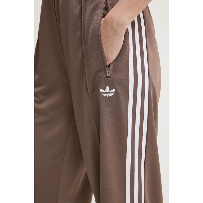 adidas Originals pantaloni de trening Firebird culoarea maro, cu imprimeu, JC8247