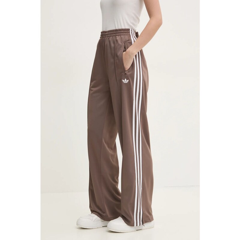 adidas Originals pantaloni de trening Firebird culoarea maro, cu imprimeu, JC8247