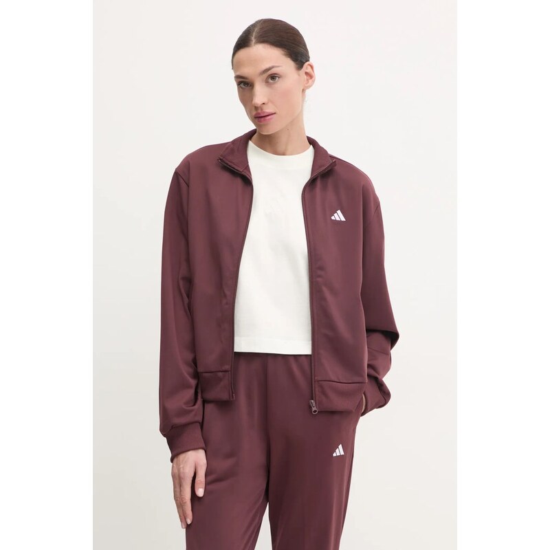 adidas trening Feelcozy femei, culoarea bordo, JD2705