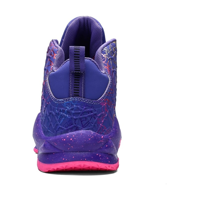 Sneakers pentru baschet MBrands, mov si pereche sosete