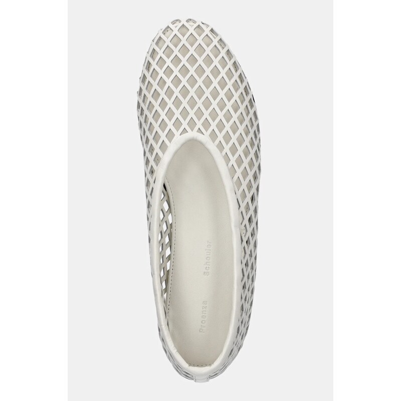 Proenza Schouler balerini de piele Tee culoarea bej, SH251015A