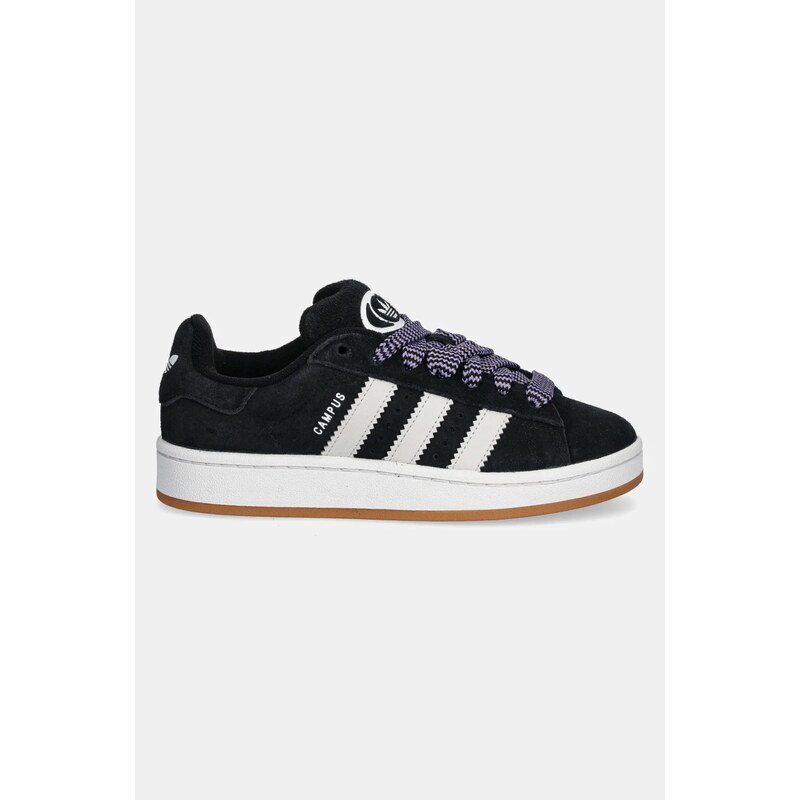 adidas Originals sneakers de piele întoarsă pentru copii CAMPUS 00s culoarea negru, JP7621
