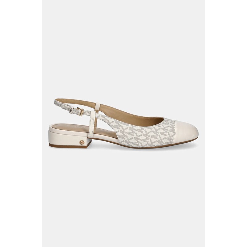 MICHAEL Michael Kors balerini Perla culoarea bej, cu toc deschis, 40R4PLFP1B.150