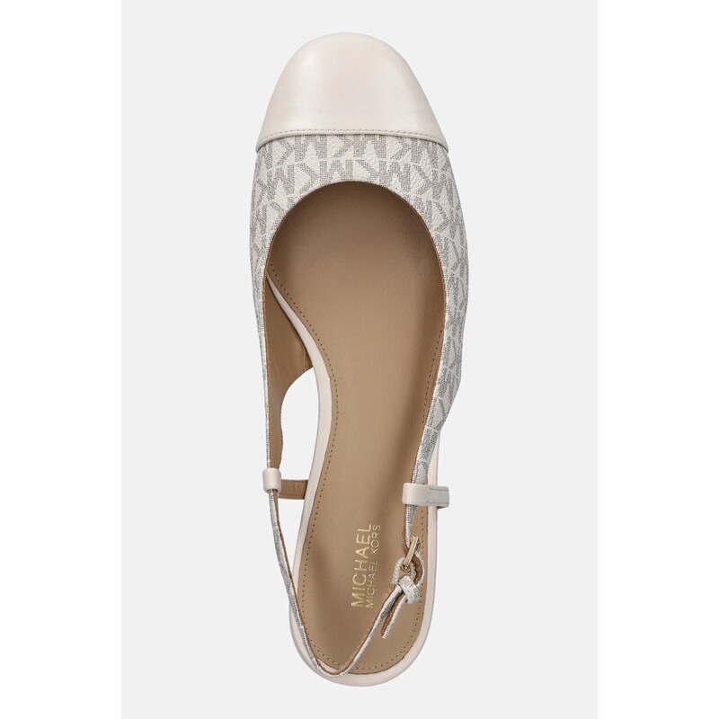 MICHAEL Michael Kors balerini Perla culoarea bej, cu toc deschis, 40R4PLFP1B.150
