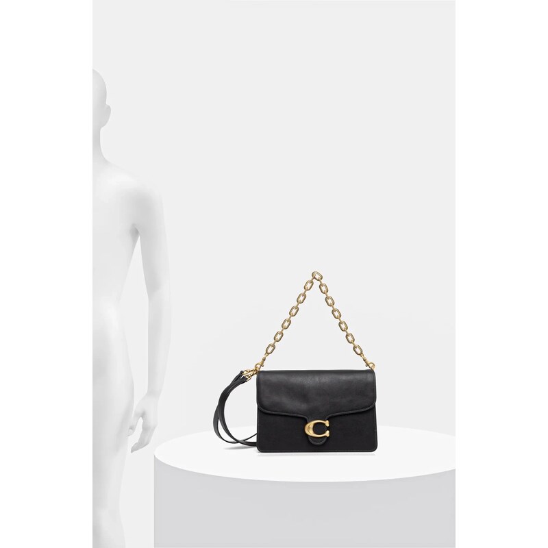 Coach geantă de piele TABBY culoarea negru, CY920