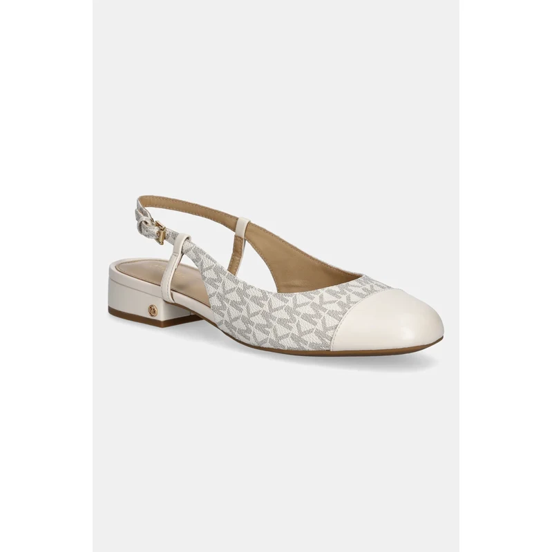 MICHAEL Michael Kors balerini Perla culoarea bej, cu toc deschis, 40R4PLFP1B.150