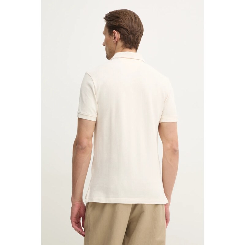 Tommy Hilfiger tricou polo barbati, culoarea bej, neted, MW0MW38951