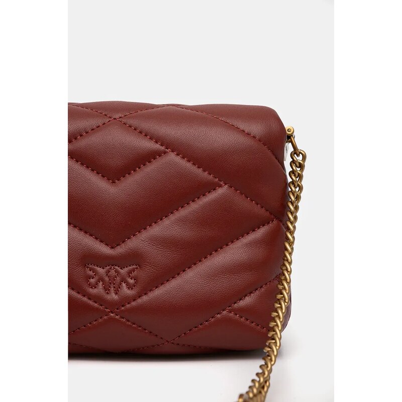 Pinko poseta de piele culoarea maro