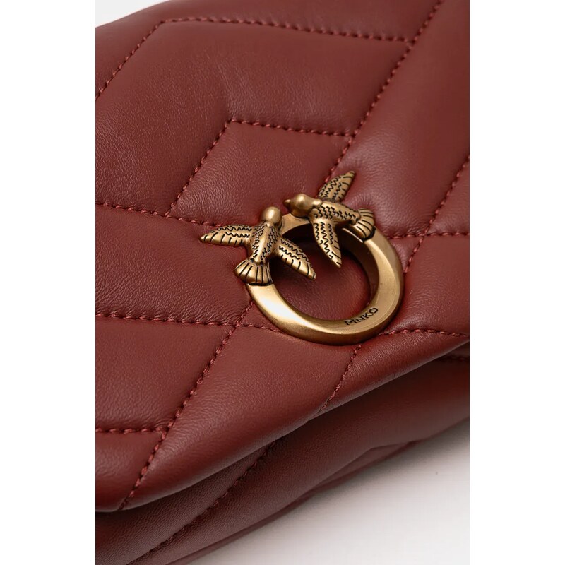 Pinko poseta de piele culoarea maro