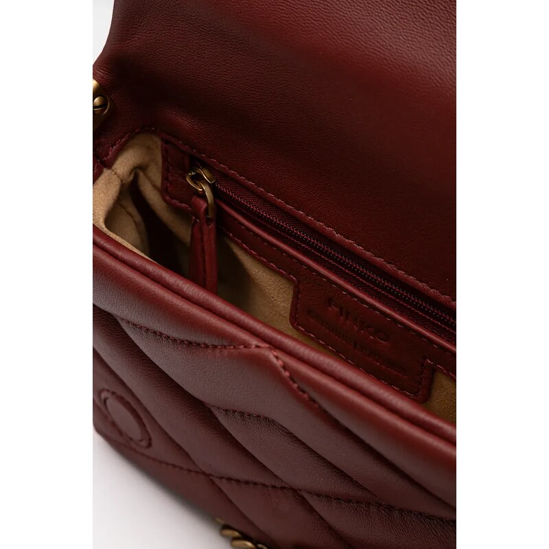 Pinko poseta de piele culoarea maro