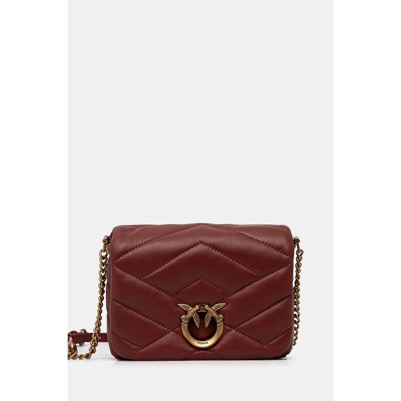 Pinko poseta de piele culoarea maro
