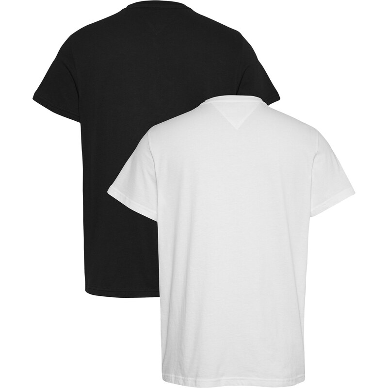 Tommy Jeans Tricou negru / alb