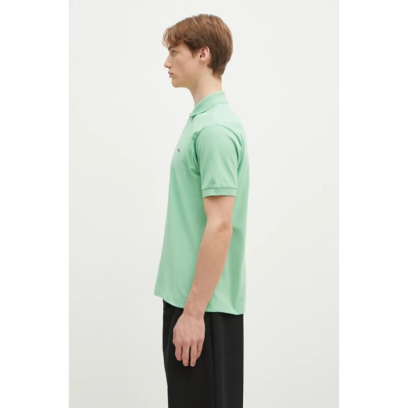 Lacoste polo de bumbac culoarea verde, uni L1212-001