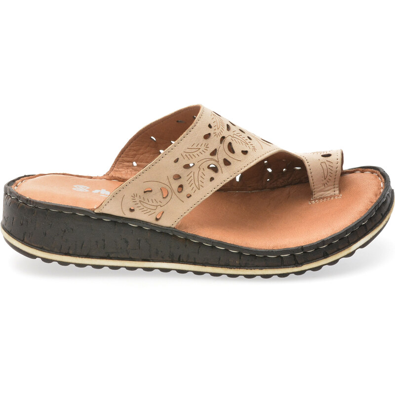 Papuci SHOOZY bej, EV28491, din piele naturala