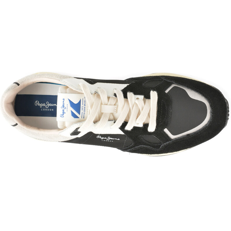 Pantofi sport PEPE JEANS negri, MARLON DIVIDED, din material textil