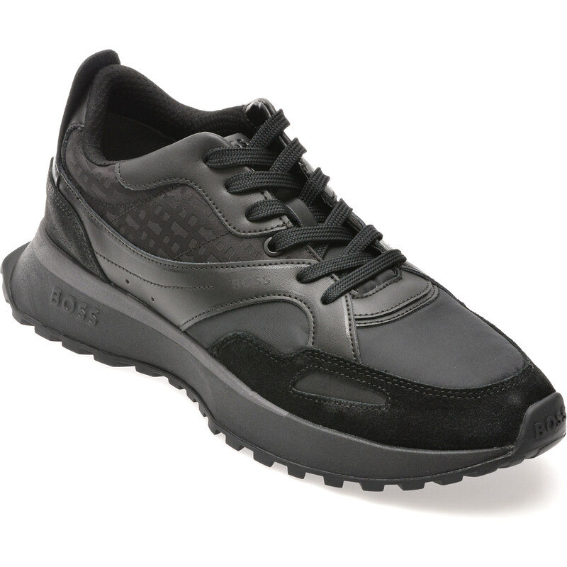 Pantofi sport BOSS negri, 6496, din material textil