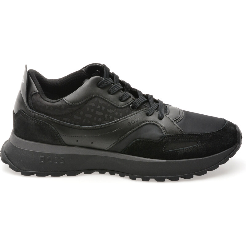 Pantofi sport BOSS negri, 6496, din material textil