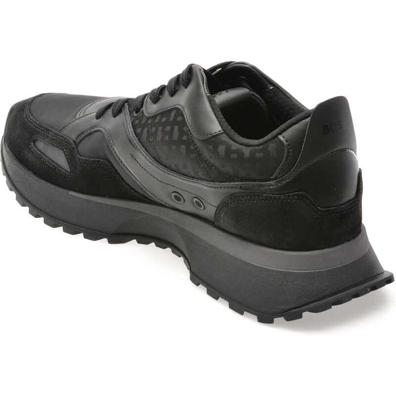 Pantofi sport BOSS negri, 6496, din material textil