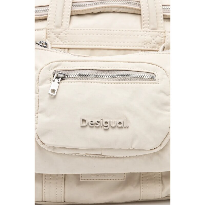 Desigual rucsac BASIC MODULAR VO femei, culoarea bej, mic, neted, 25SAXY11