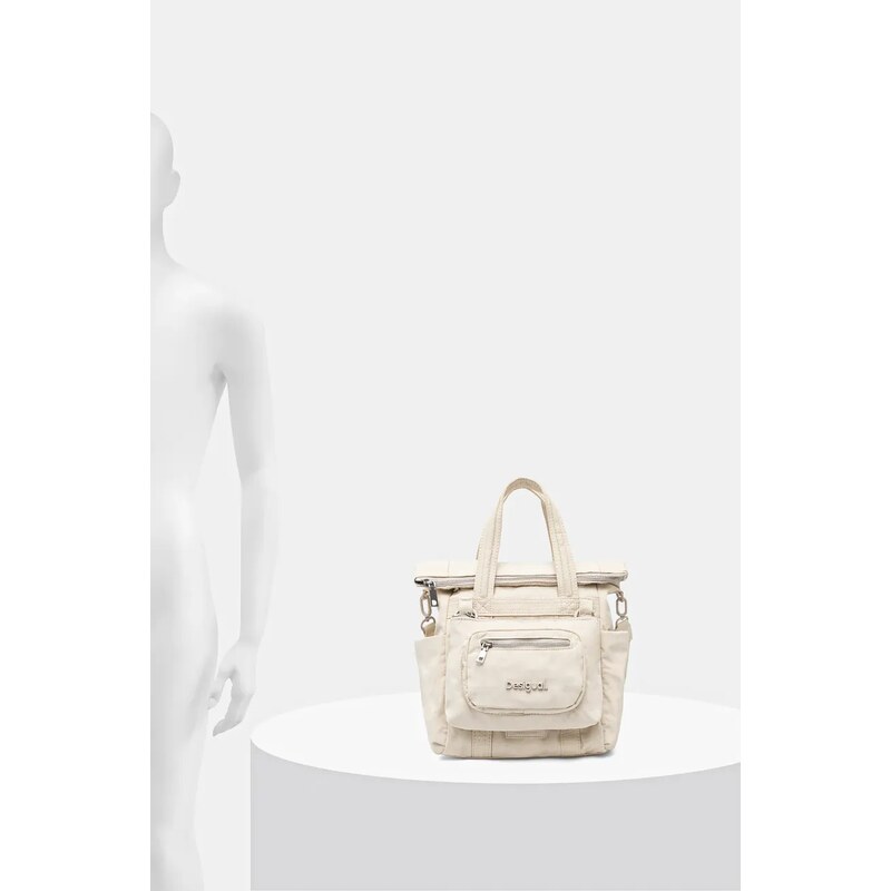 Desigual rucsac BASIC MODULAR VO femei, culoarea bej, mic, neted, 25SAXY11
