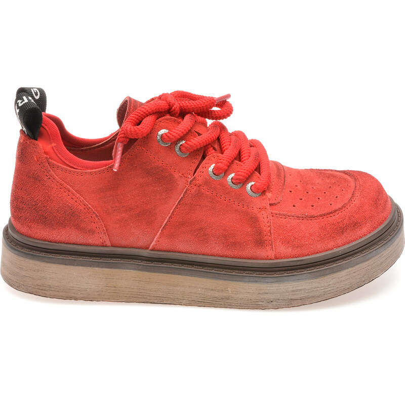 Pantofi sport GRYXX rosii, 10221, din piele intoarsa