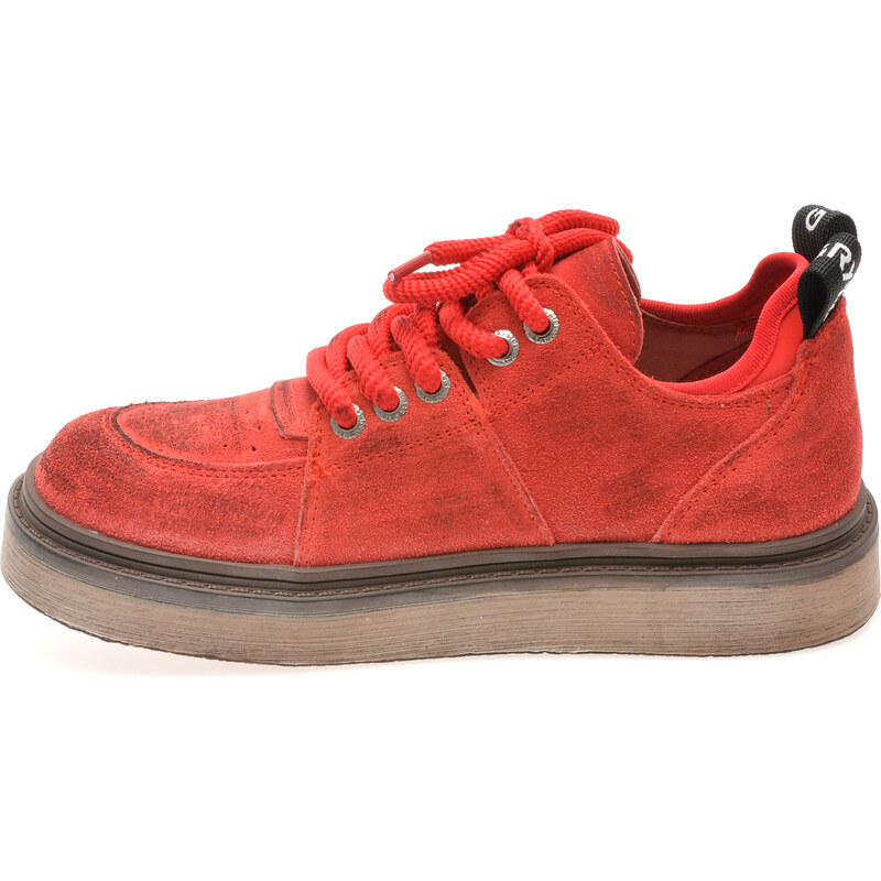 Pantofi sport GRYXX rosii, 10221, din piele intoarsa