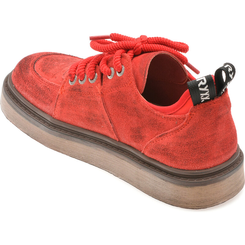 Pantofi sport GRYXX rosii, 10221, din piele intoarsa
