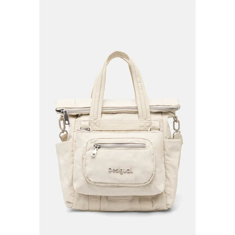 Desigual rucsac BASIC MODULAR VO femei, culoarea bej, mic, neted, 25SAXY11