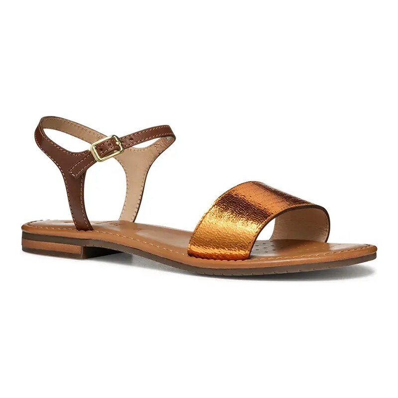 Geox sandale de piele D SOZY S femei, culoarea portocaliu, D55LXJ 0KY81 C2T5F