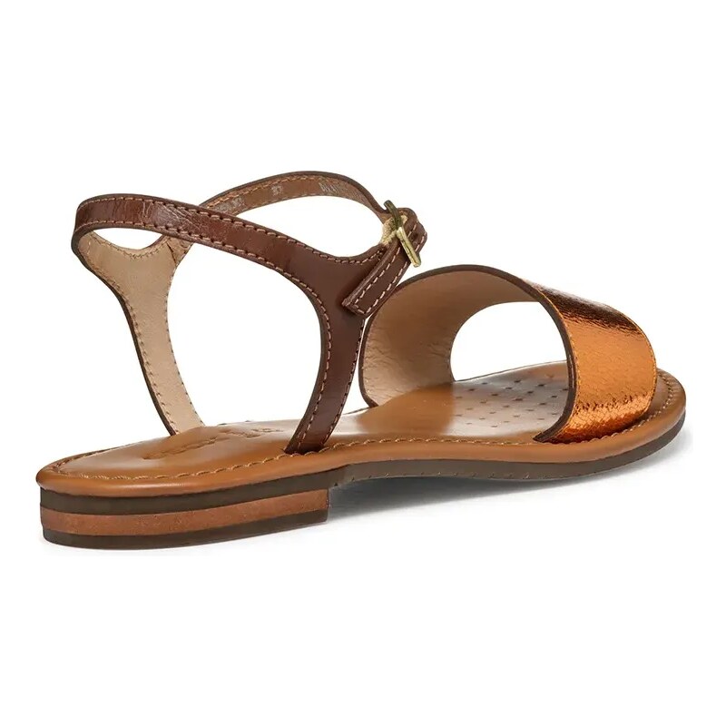 Geox sandale de piele D SOZY S femei, culoarea portocaliu, D55LXJ 0KY81 C2T5F