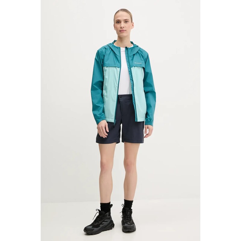Columbia jachetă de exterior Crested Canyon Windbreaker culoarea turcoaz, 2116481