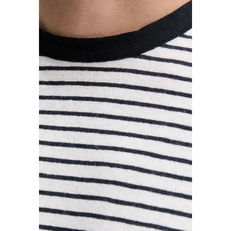 BOSS tricou din amestec de in barbati, culoarea albastru marin, modelator, 50537498