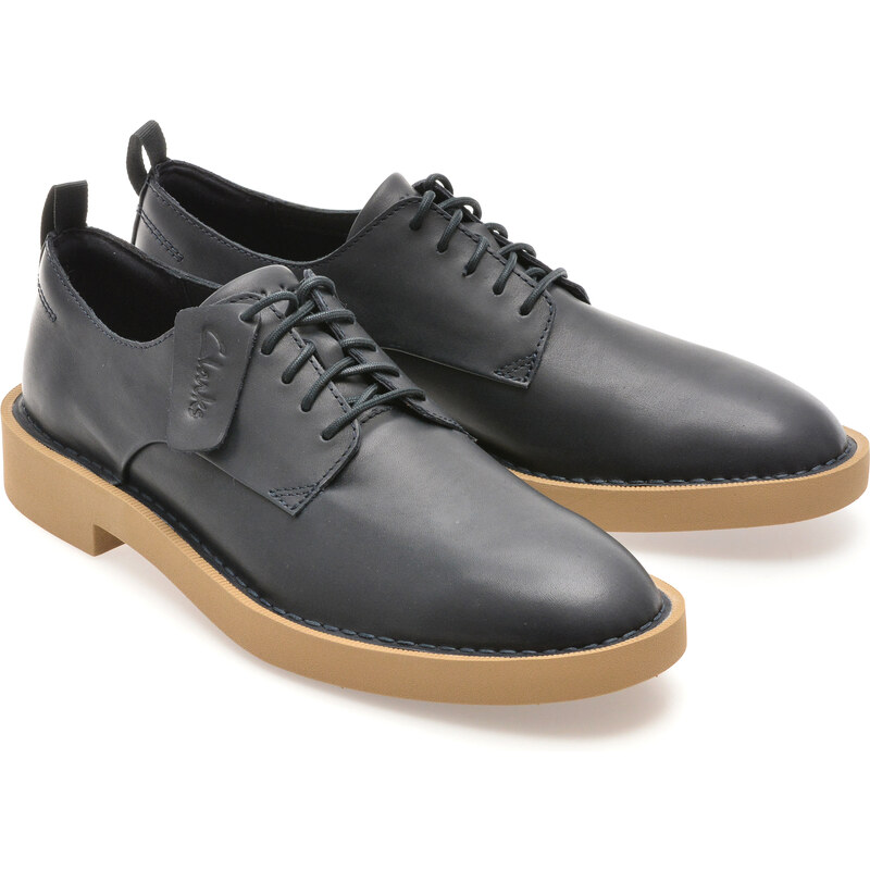 Pantofi CLARKS bleumarin, MARTOCK LACE, din piele naturala
