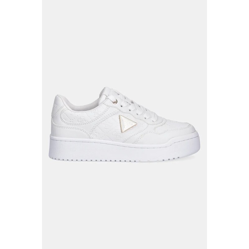 Guess sneakers MIRAM6 femei, culoarea alb, FLJMI6 FAL12