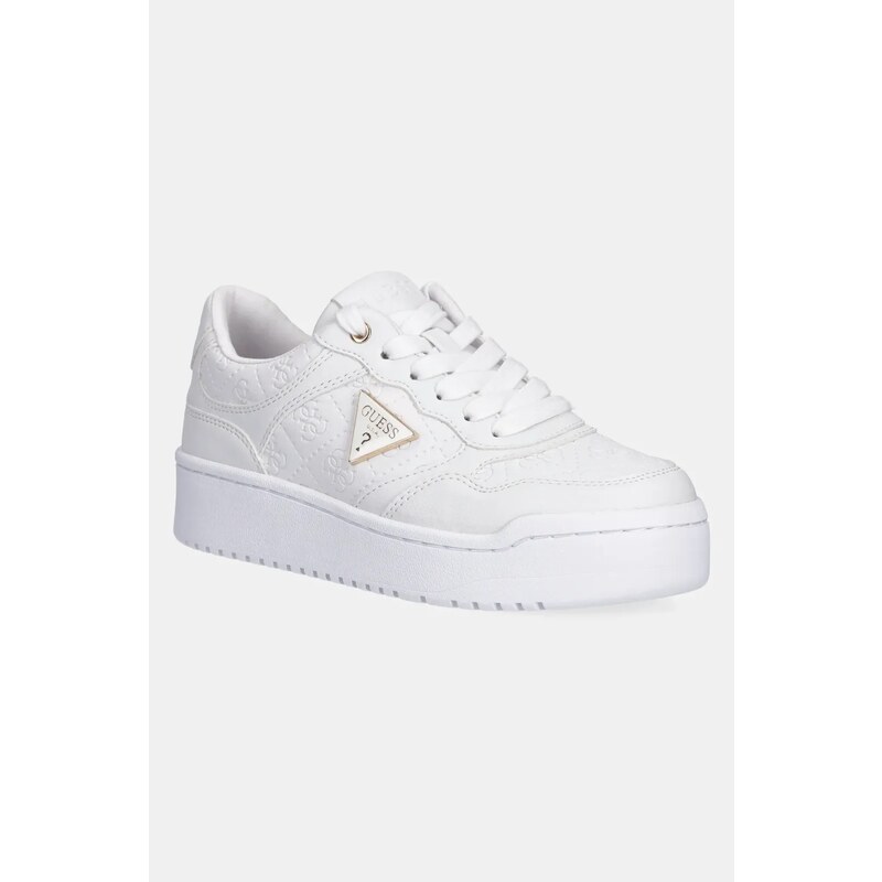 Guess sneakers MIRAM6 femei, culoarea alb, FLJMI6 FAL12