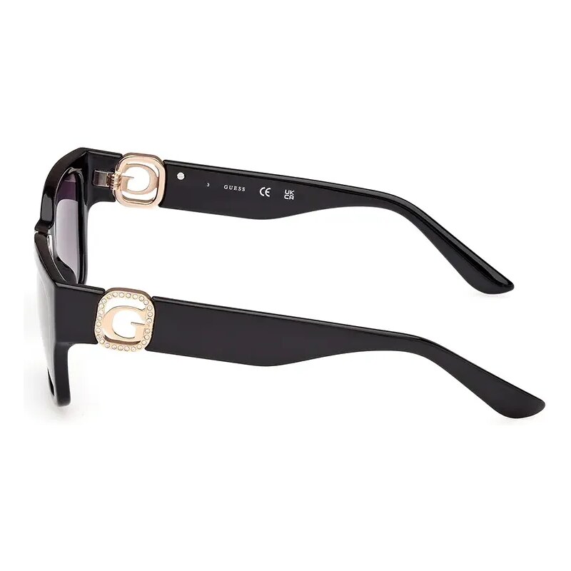 Guess ochelari de soare femei, culoarea negru, GU00105_5601B