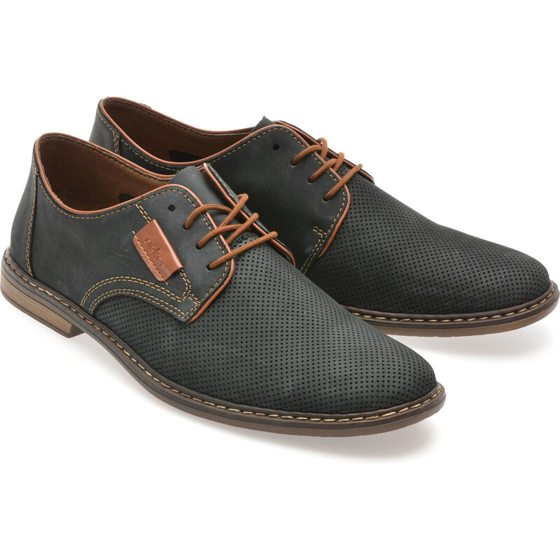Pantofi RIEKER bleumarin, 13439, din piele naturala