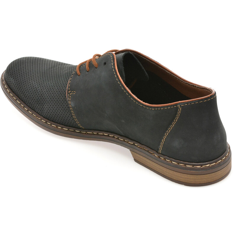 Pantofi RIEKER bleumarin, 13439, din piele naturala