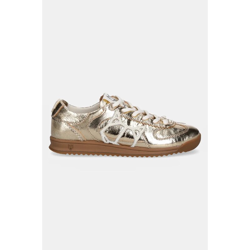 Naked Wolfe sneakers din piele Exposure culoarea auriu, Exposure Crinkle Leather Gold