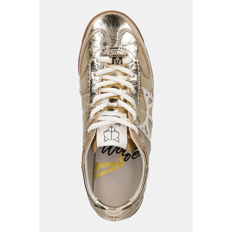 Naked Wolfe sneakers din piele Exposure culoarea auriu, Exposure Crinkle Leather Gold