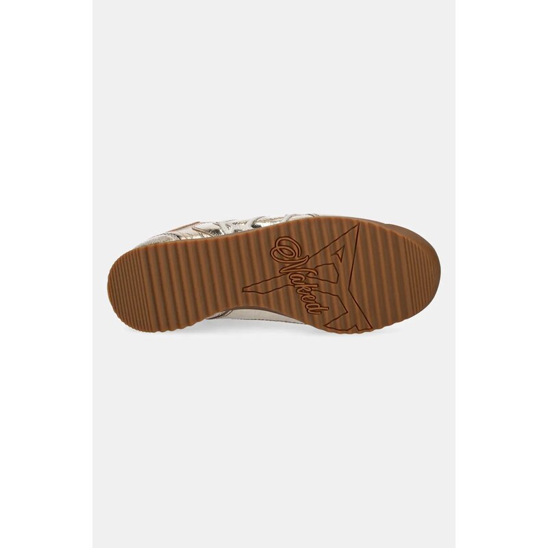 Naked Wolfe sneakers din piele Exposure culoarea auriu, Exposure Crinkle Leather Gold