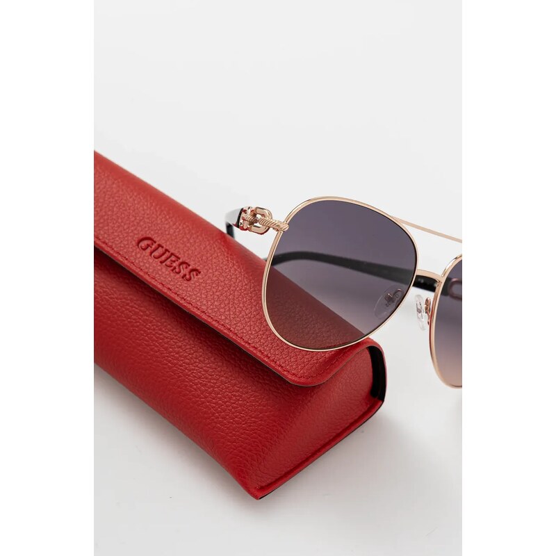Guess ochelari de soare femei, culoarea auriu, GU00158_6128B