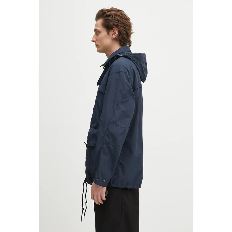 Barbour geacă Barbour Modified Durham Showerproof Jacket culoarea bleumarin, de tranzitie, oversize, MSP0133