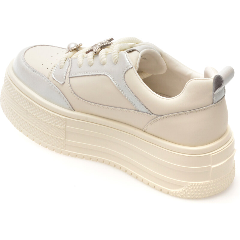 Pantofi sport GRYXX albi, XC0052, din piele naturala