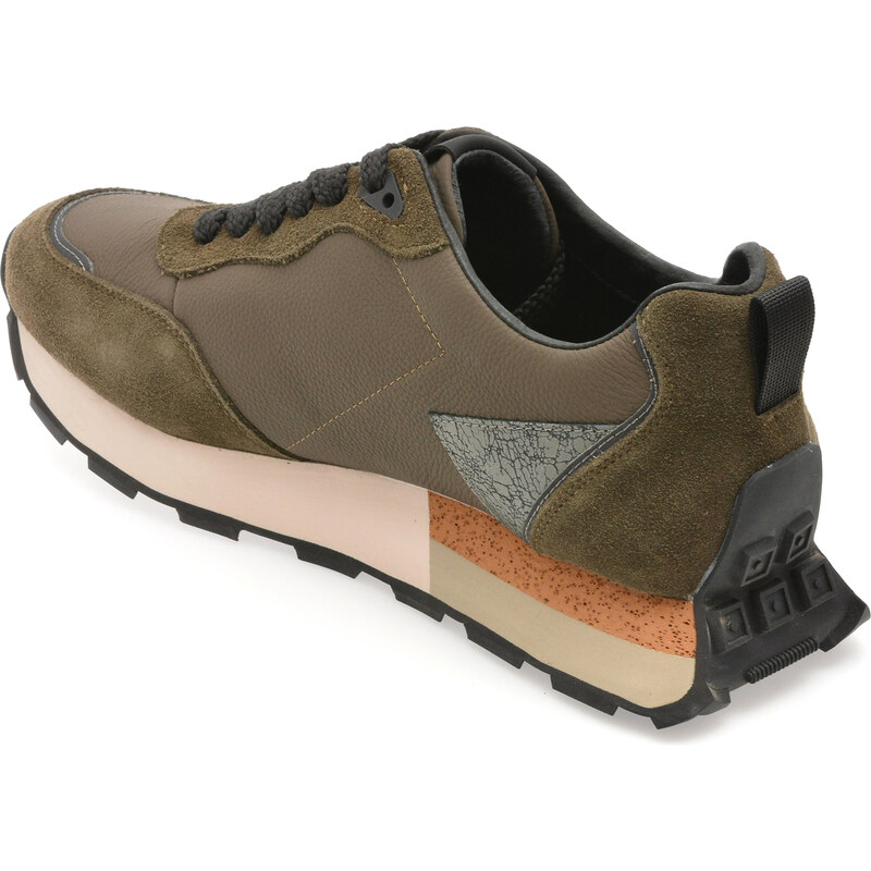 Pantofi sport GRYXX kaki, 110169, din piele naturala